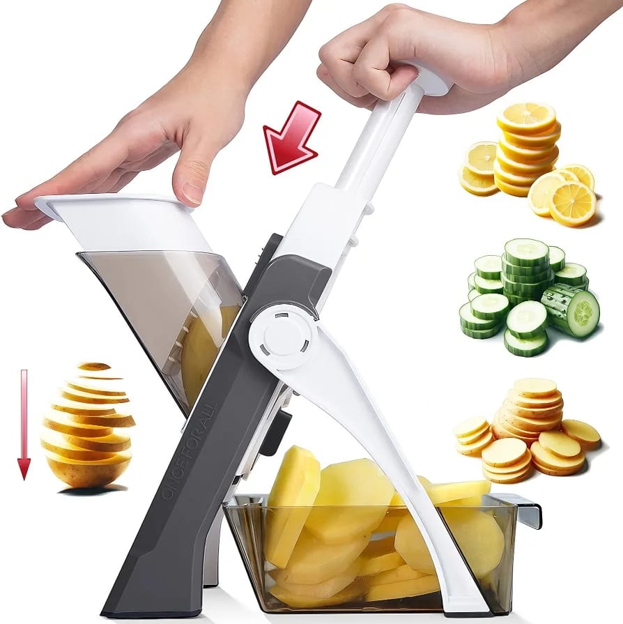 5 in-1 Multifunctional Manual Mandolin Vegetable Slicer Cutter Food & Chopper